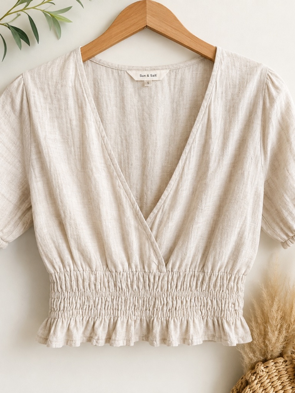 Sim & Sam Tan Linen Shirt